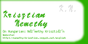 krisztian nemethy business card